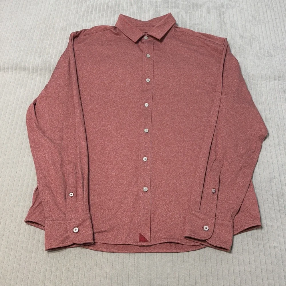 UNTUCKit Performance Tee Terra Slim Fit Long Sleeve Button Down Large